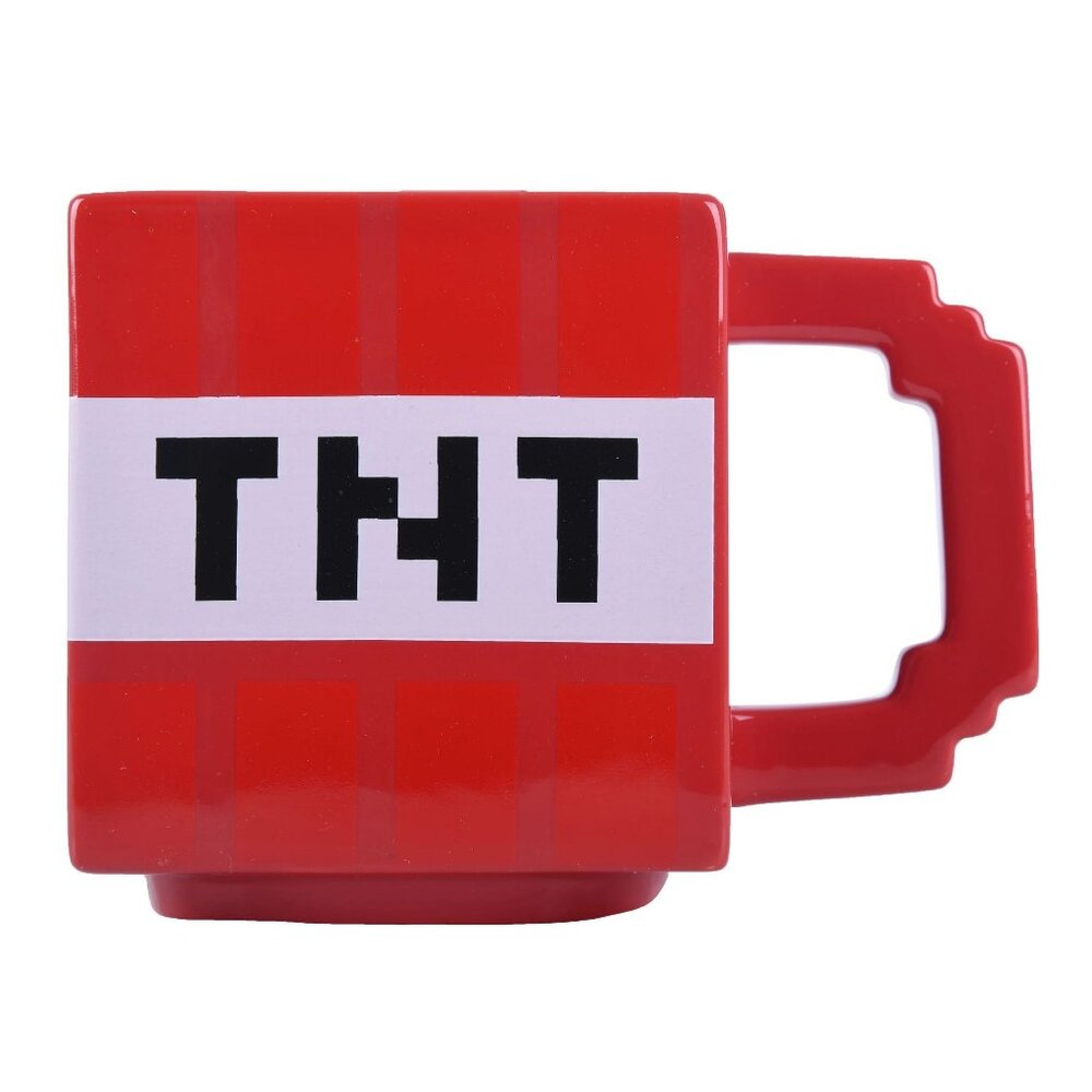 Minecraft Mug TNT Red Square Cube Shaped Coffee Mug Collectible 24oz Ceramic Mug